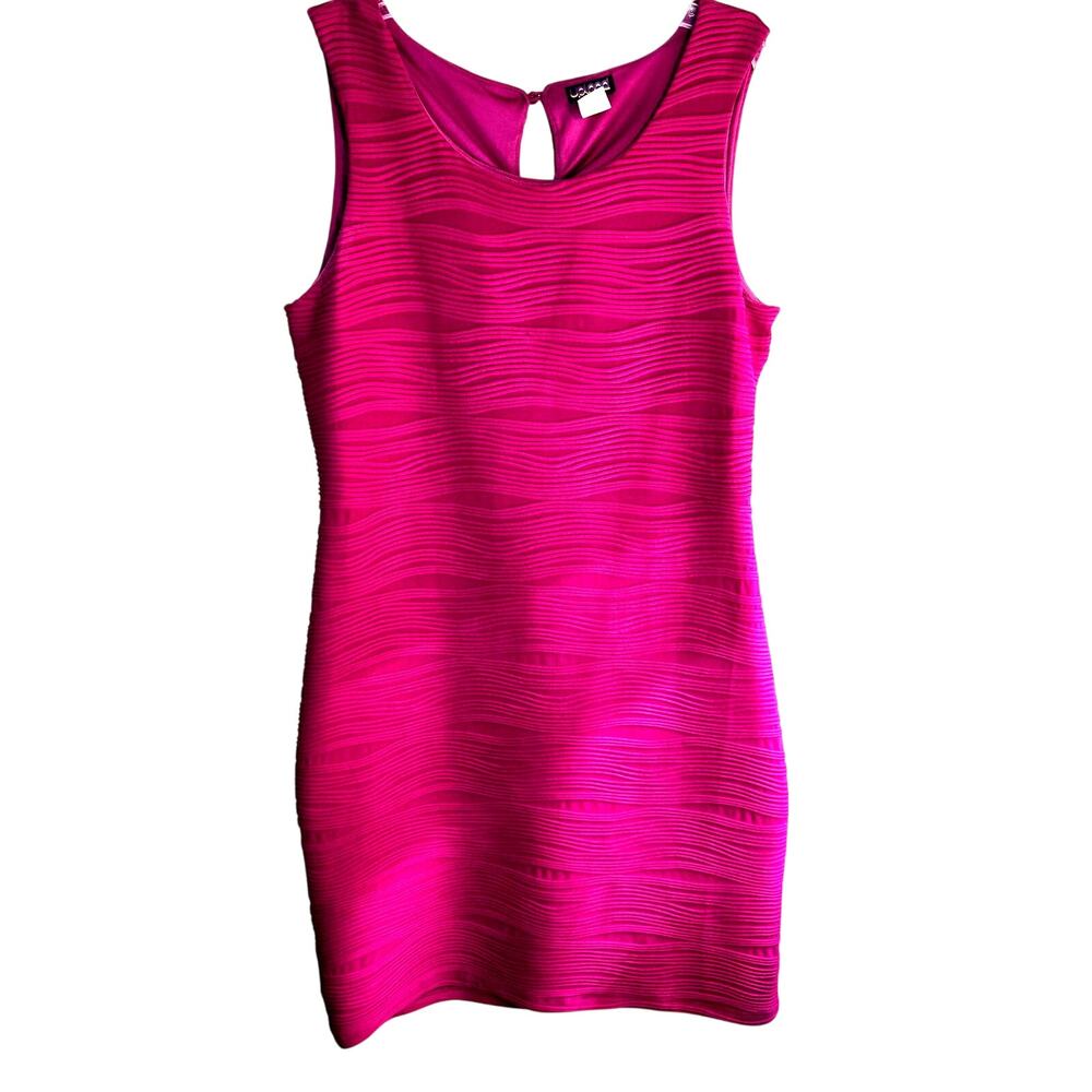 Upload Women's Dress Large L Pink Textured Misses Size 12 14 Party Work Church